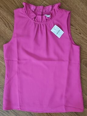 J. Crew Women’s Ruffle Neck Sleeveless Top